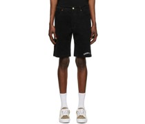 Black Cotton Shorts