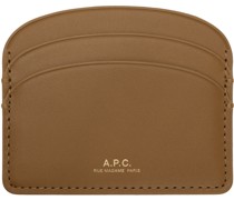 Brown Demi-Lune Card Holder