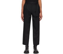 Black Belted Trousers