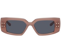 Pink V Rectangular Frame Sunglasses
