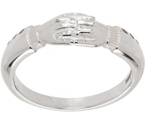 SSENSE Exclusive Silver Hands Of Thought Ring