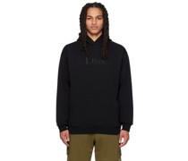 Black Embroidered Hoodie