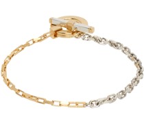 Gold & Silver Key Chain Bracelet