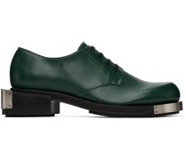 Green Lace-Up Derbys