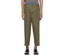 Green Pleated Trousers