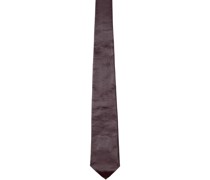 Burgundy Shiny Leather Tie
