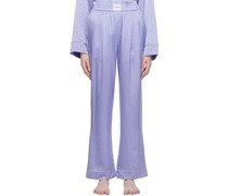 Blue Pleated Pyjama Pants