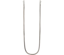 Silver Crossbody Snake Chain Necklace