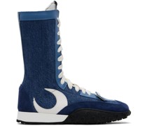 Blue & White MS Rise High Sneakers