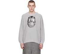 Gray Jacquard Sweater