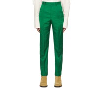 Green Polyester Trousers