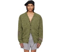 Green Mended Cardigan