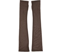 SSENSE Exclusive Brown Fingerless Gloves