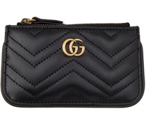 Black Marmont 2.0 Quilted Key Case Keychain
