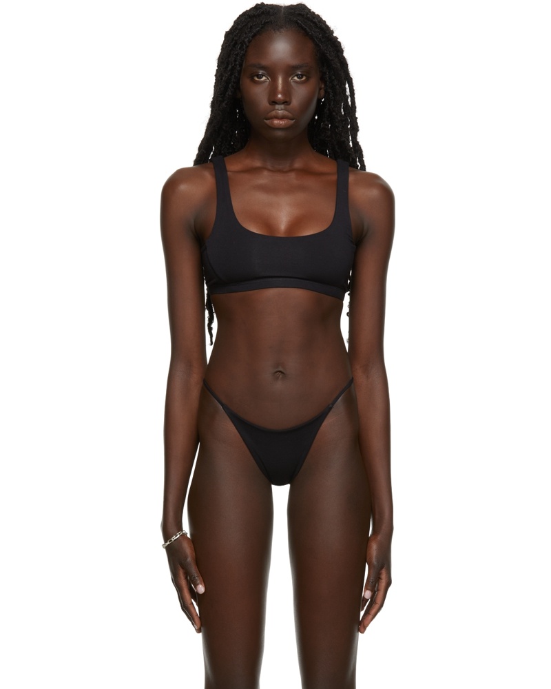 ÉTERNE Damen SSENSE Exclusive Black Scoop Bra