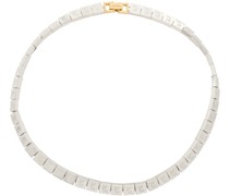 Silver Cube Bold Necklace