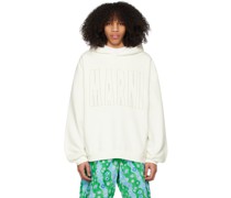 White Embroidered Hoodie