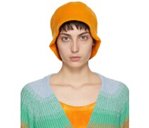 Orange Crochet Bucket Hat