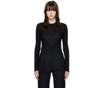 Black Geometric Bodysuit