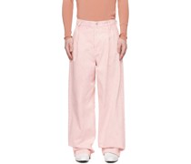 Pink Pleated Jeans