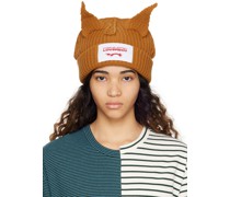 Orange Chunky Fox Beanie