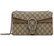 Beige Small GG Supreme Dionysus Flap Bag