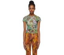 SSENSE Exclusive Green Mesh Print T-Shirt