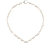 White Pearl Classic Chain Necklace