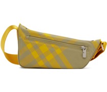 Yellow & Khaki Shield Crossbody Bag