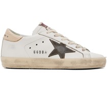 SSENSE Exclusive White & Beige Super-Star Sneakers