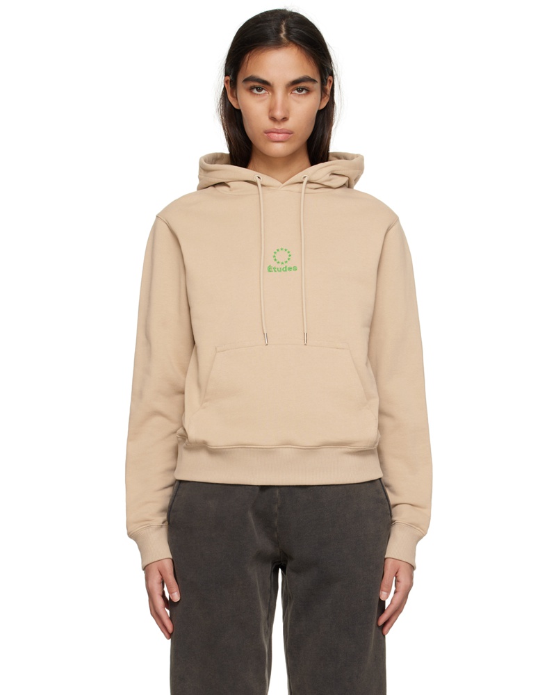 Études Studio Damen Beige Klein Hoodie