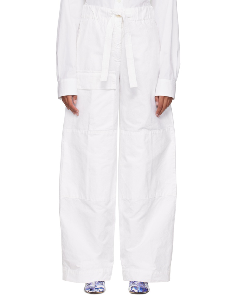 Dries van Noten Damen White Patch Pocket Trousers
