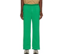 Reversible Green Satin & Fleece Trousers