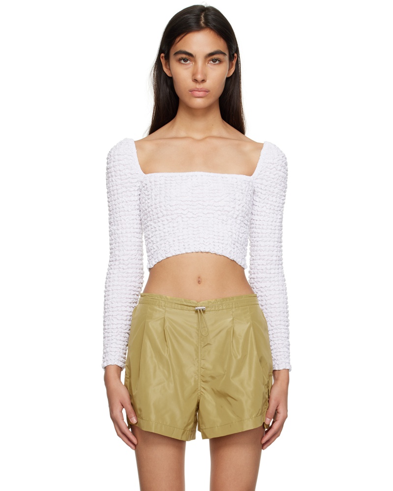 STAUD Damen White Eleanora Blouse
