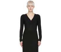 Black Rayon Bodysuit