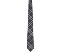Gray Vintage Check Tie