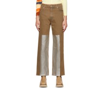Tan Graphic Jeans