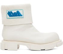 White Gao Mid Chelsea Boots