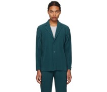 Green Tailored Pleats 2 Blazer