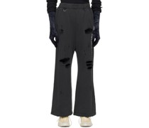 Black Destroyed Sweatpants