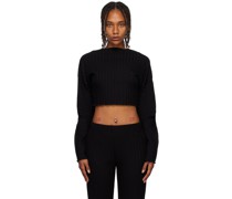 Black Zippy Long Sleeve T-Shirt