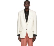 SSENSE Exclusive Off-White Wool & Cashmere Single Breasted Blazer