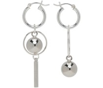 Silver Solar Mini Hoop Earrings