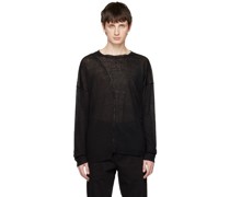 Black Paneled Sweater