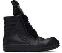 Black Jumbo Laced Geobasket Sneakers