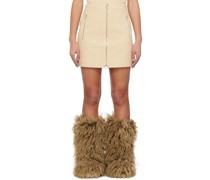 Off-White Zip Faux-Leather Miniskirt