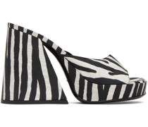 Black & White Slice Heeled Sandals