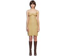 Gold Lace-Up Minidress