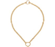 SSENSE Exclusive Gold #5802 Heart Chain Link Necklace