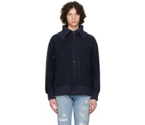 Navy Varsity Bomber Jacket